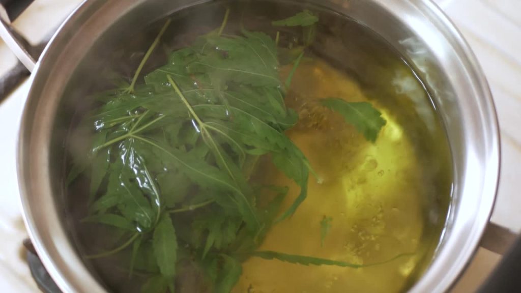 Boiled Neem Leaves Water