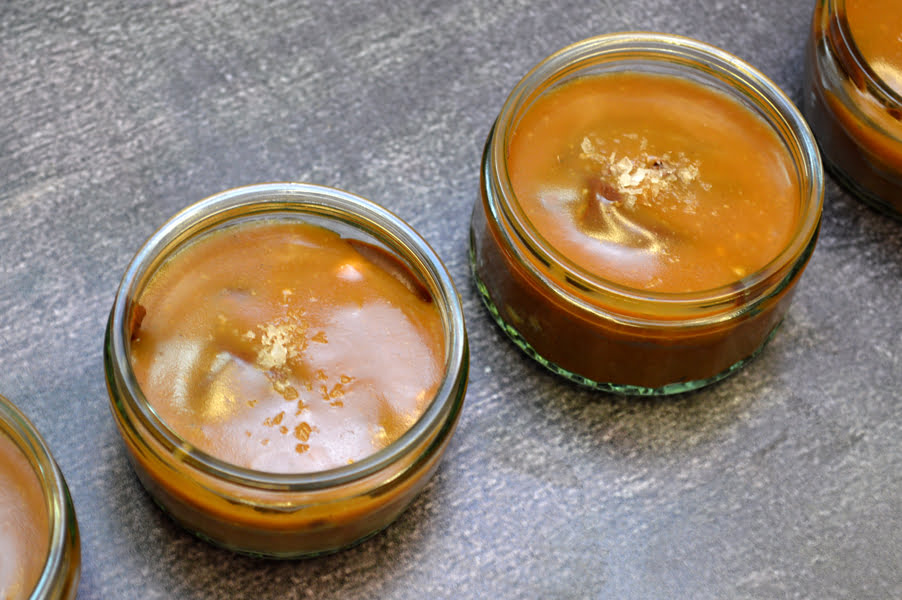 Pastry Cream Mousse With Toffee Sauce