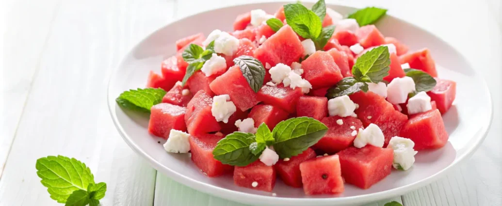 Watermelon Salad Recipe for Weight Loss - Watermelon Salad with Feta